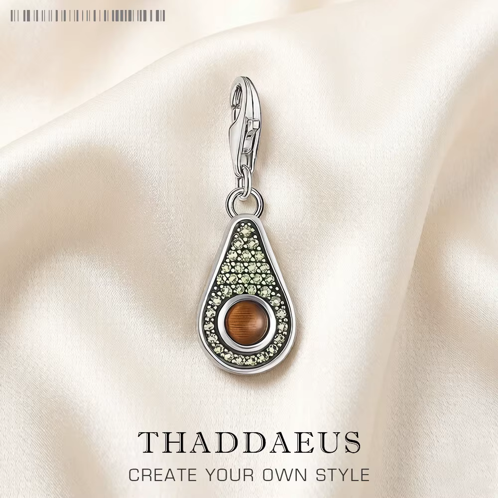 Pendentif avocat en argent Sterling 925 pour hommes et femmes, bijoux fins et mignons, tout nouveau,
