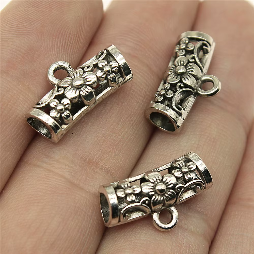 WYSIWYG 10 pièces 19x10x7mm Bail perles pour la fabrication de bijoux bricolage Antique argent coule