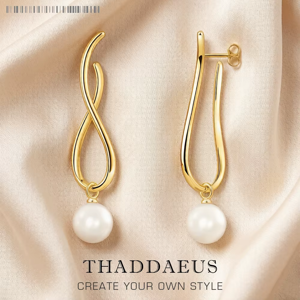 Boucles d'oreilles plaquées or Heritage Pearl pour femme, bijoux fins européens, argent regardé 925,