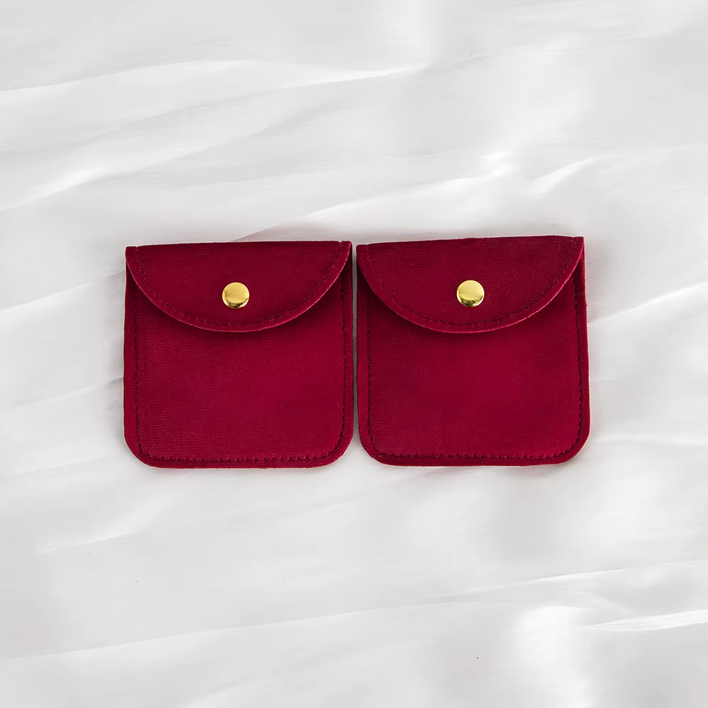Sac de rangement de bijoux en velours avec Logo personnalisé, Anti-oxydation, boucles d'oreilles, ba