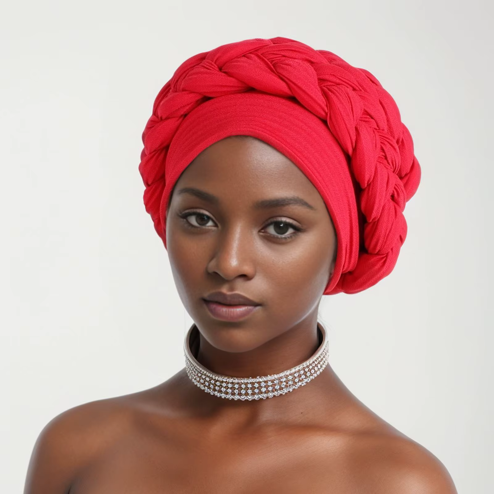 Auto Gele-Cravate de Sauna Africaine, Chapeau Turban, Casquette Hijab, Bonnets, Tête Ronde, Vêtement
