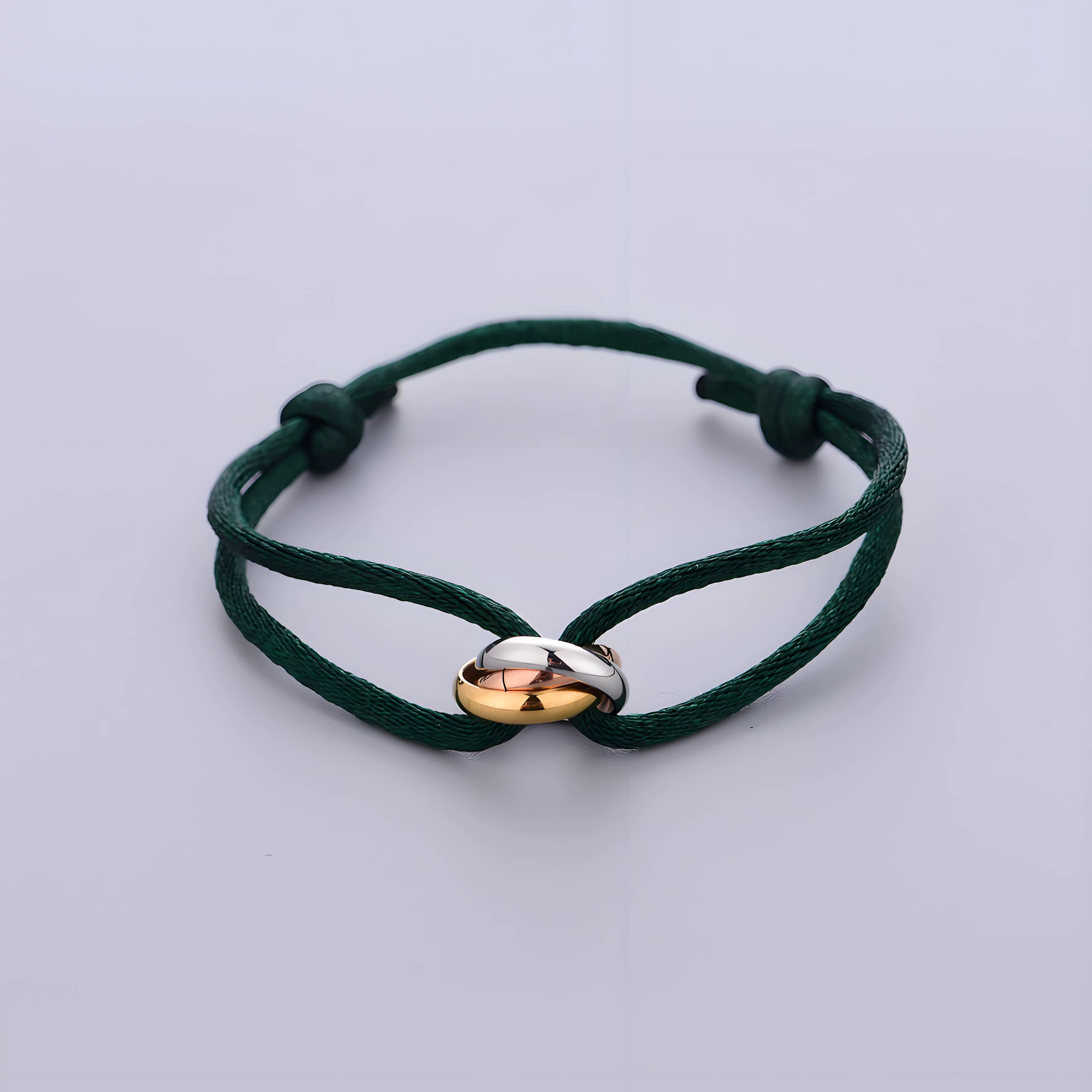 Bracelet Trinity en acier inoxydable pour femmes, différentes couleurs de corde, classique, populair