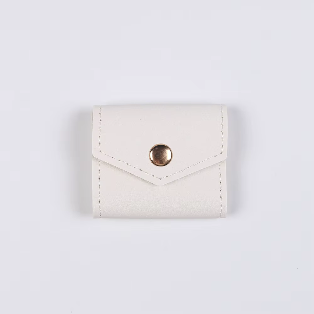 Mini sac à bijoux avec boucle, pochette de rangement pliable pour bijoux de voyage, pour bagues, bou