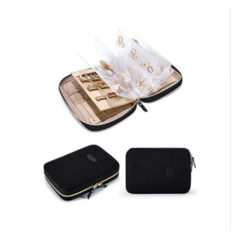 Sac de rangement de bijoux Portable, petites boucles d'oreilles, bagues, sacs d'exposition de collie