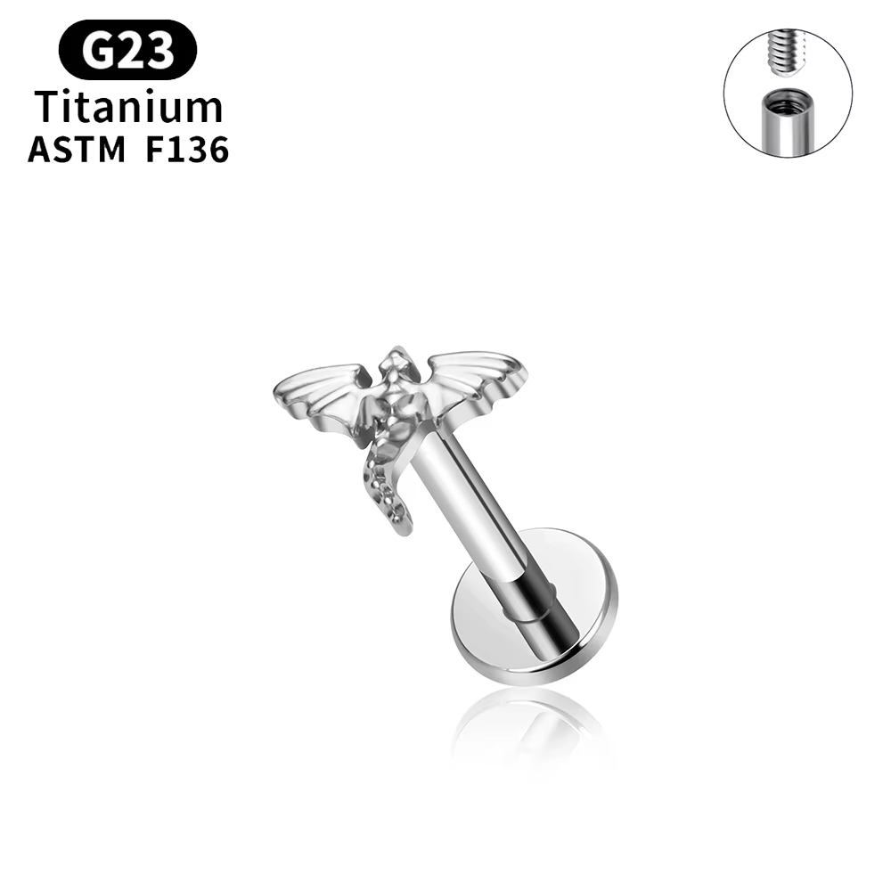 Piercing Labret en titane couleur or, 1 pièce, Helix, oreille, Tragus, Pirsing, Zircon cubique, clou