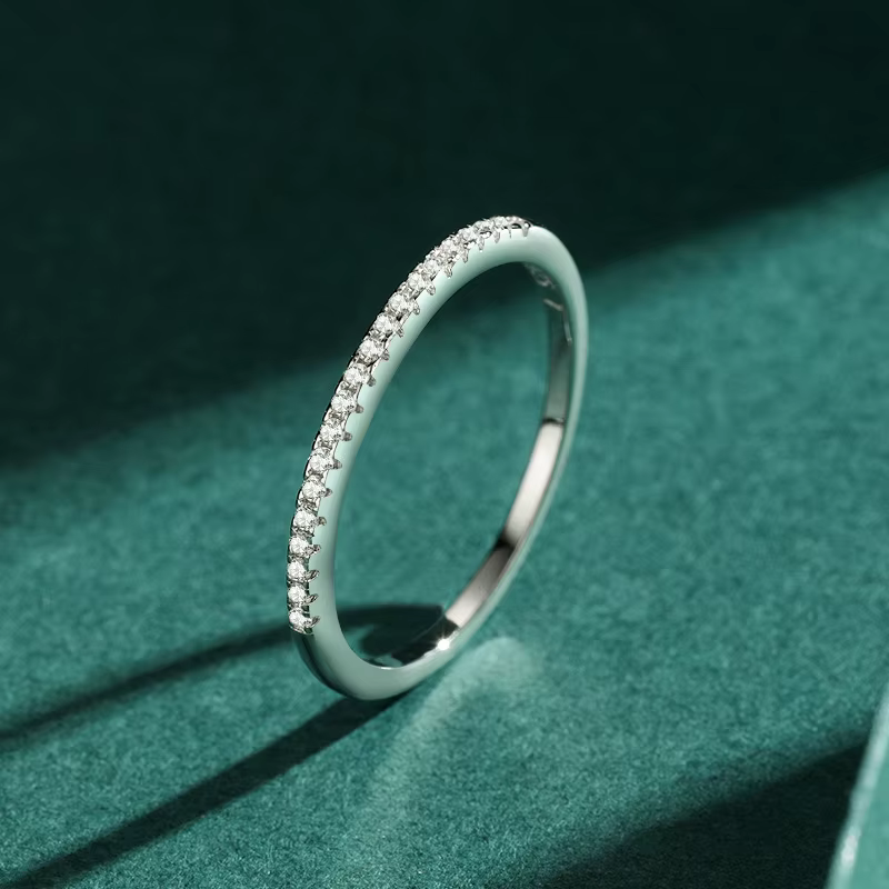 Bague Simple et élégante en argent Sterling 925 pour femmes, vente en gros, bagues empilables en CZ 