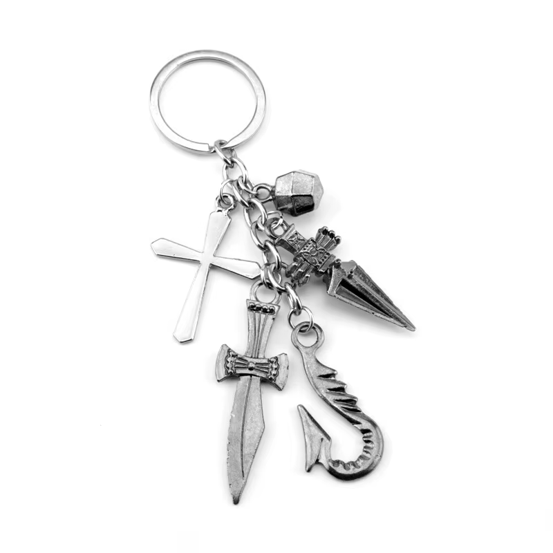 Hunter x Hunter Kurapika 5 Anneaux Bijoux pour Hommes et Femmes, Bracelet Gothique, Croix, Doigt, Pe