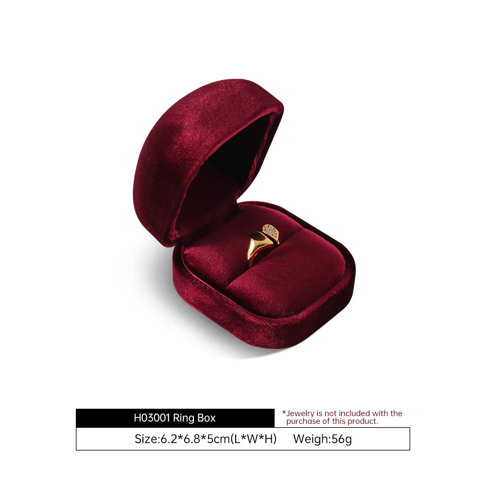 Boîte à bagues de mariage Yinbeini, boîte à bijoux en velours, collection de boîtes de rangement pou
