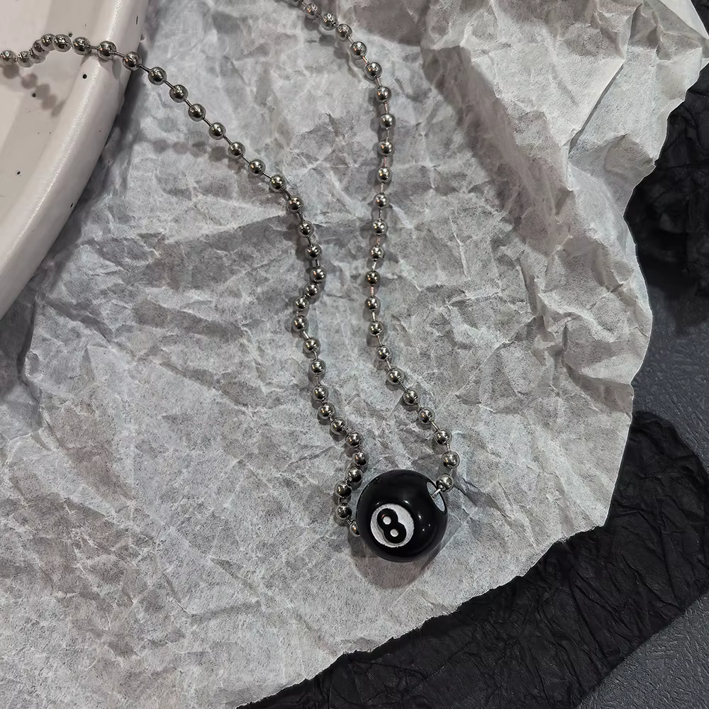 Pack de bijoux esthétique sombre : Colliers avec pendentif cœur en onyx noir filigrané et breloque œ