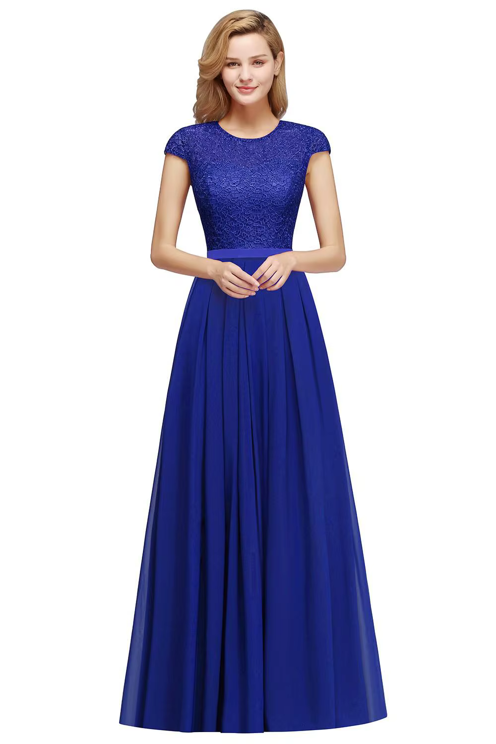 BABYONLINE-Robe de Soirée en Mousseline de Soie et Dentelle pour Femme, Tenue Élégante de Forme Trap