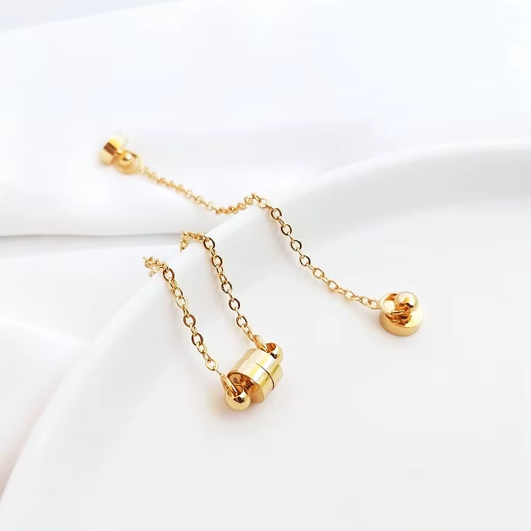 Fermoir de bracelet magnétique en laiton plaqué or 14 carats, bijoux de haute qualité, résultats de 