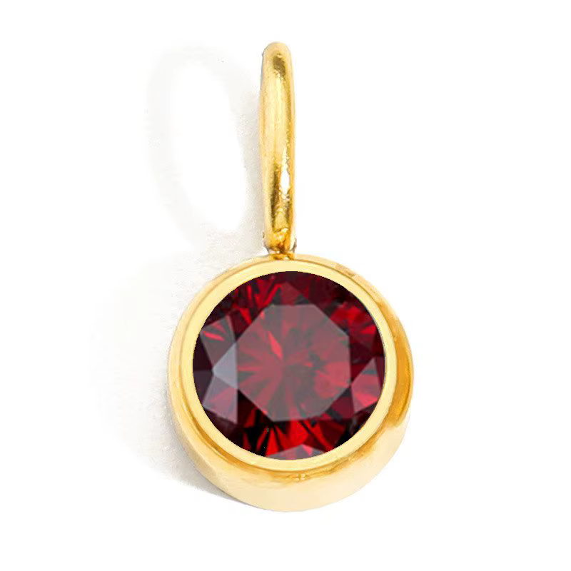 CARLIDANA bijoux fins breloques collier de pierre de naissance chaude mode Simple Zircon collier en 