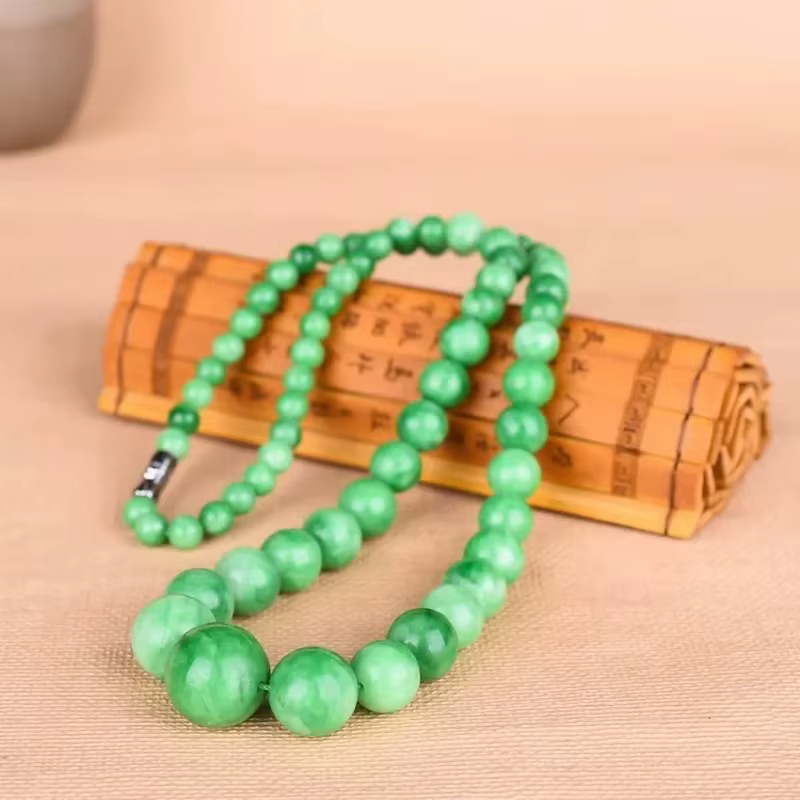 Collier en Jade naturel sculpté à la main de chine, bijoux Boutique de mode, perles simples pour fem