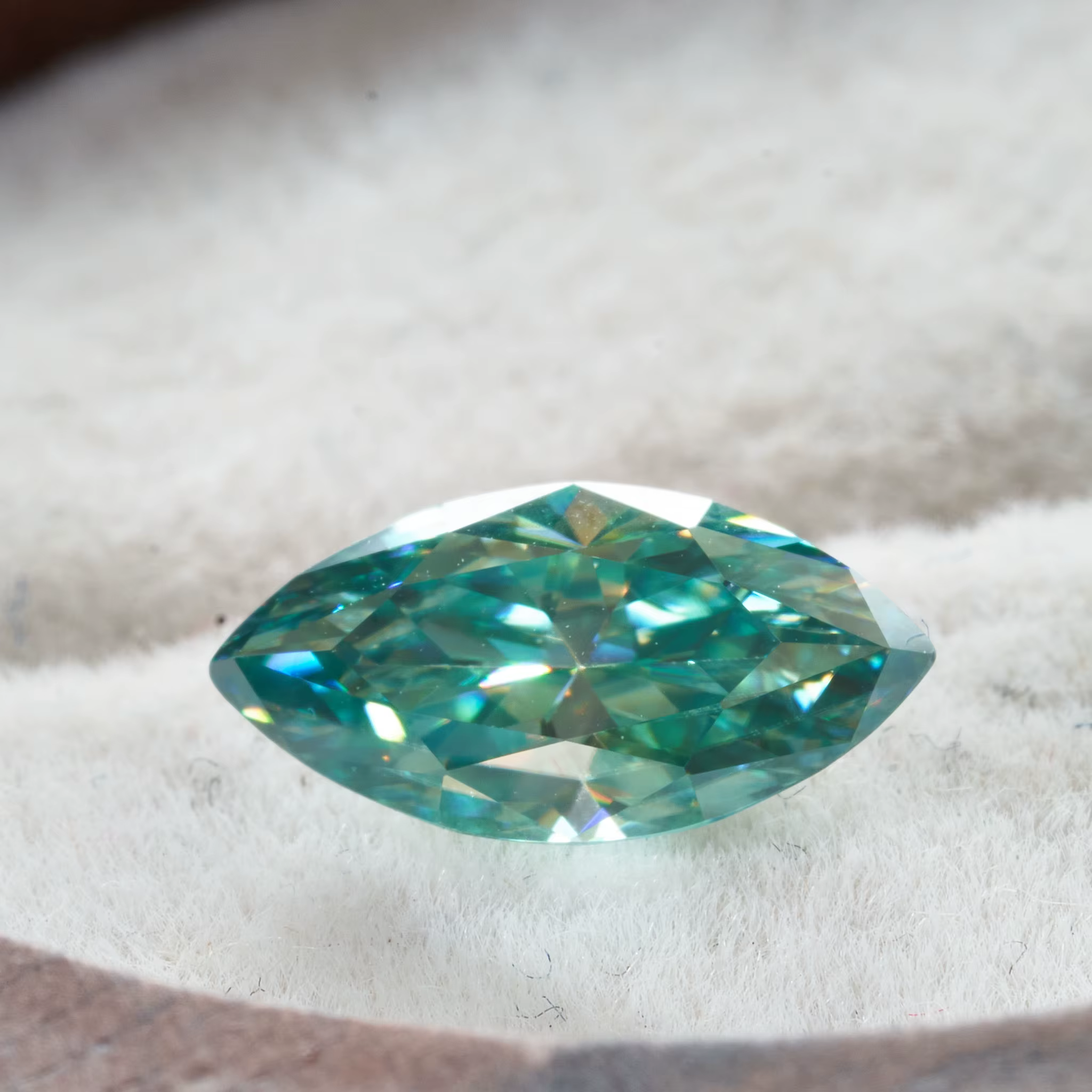 Moissanite Diamond Sapphire Blue Document Marquise Cut Lab Created Gemstone for Women, Jewelry, Exec