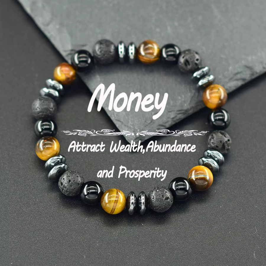 Bracelet en pierre de jaspe Unakite naturelle pour hommes et femmes, bijoux de méditation de Yoga, h