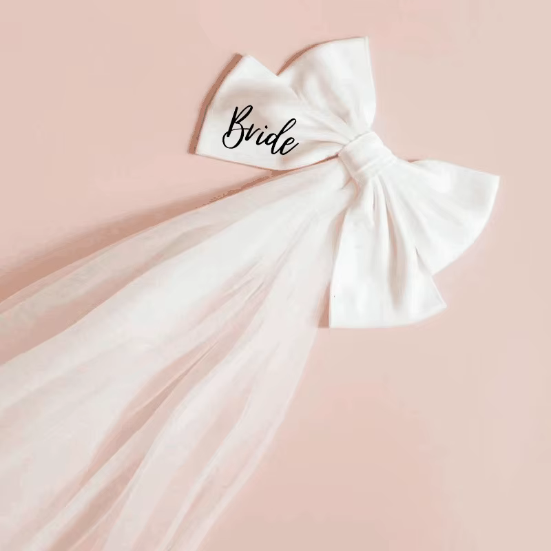 Voile de mariée blanc avec pince à cheveux, décoration de fête préChristophe pour patients, accessoi