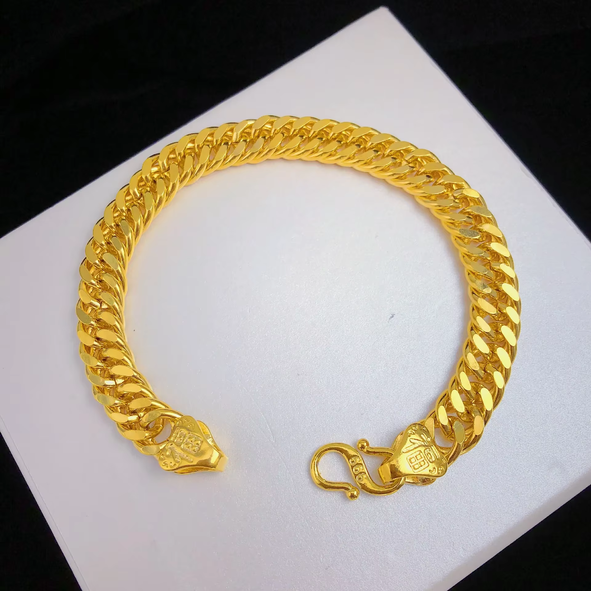 Bracelet torsadé en or naturel 18 carats pour femme, bracelets rebrodés, bijoux de luxe, cadeaux de 