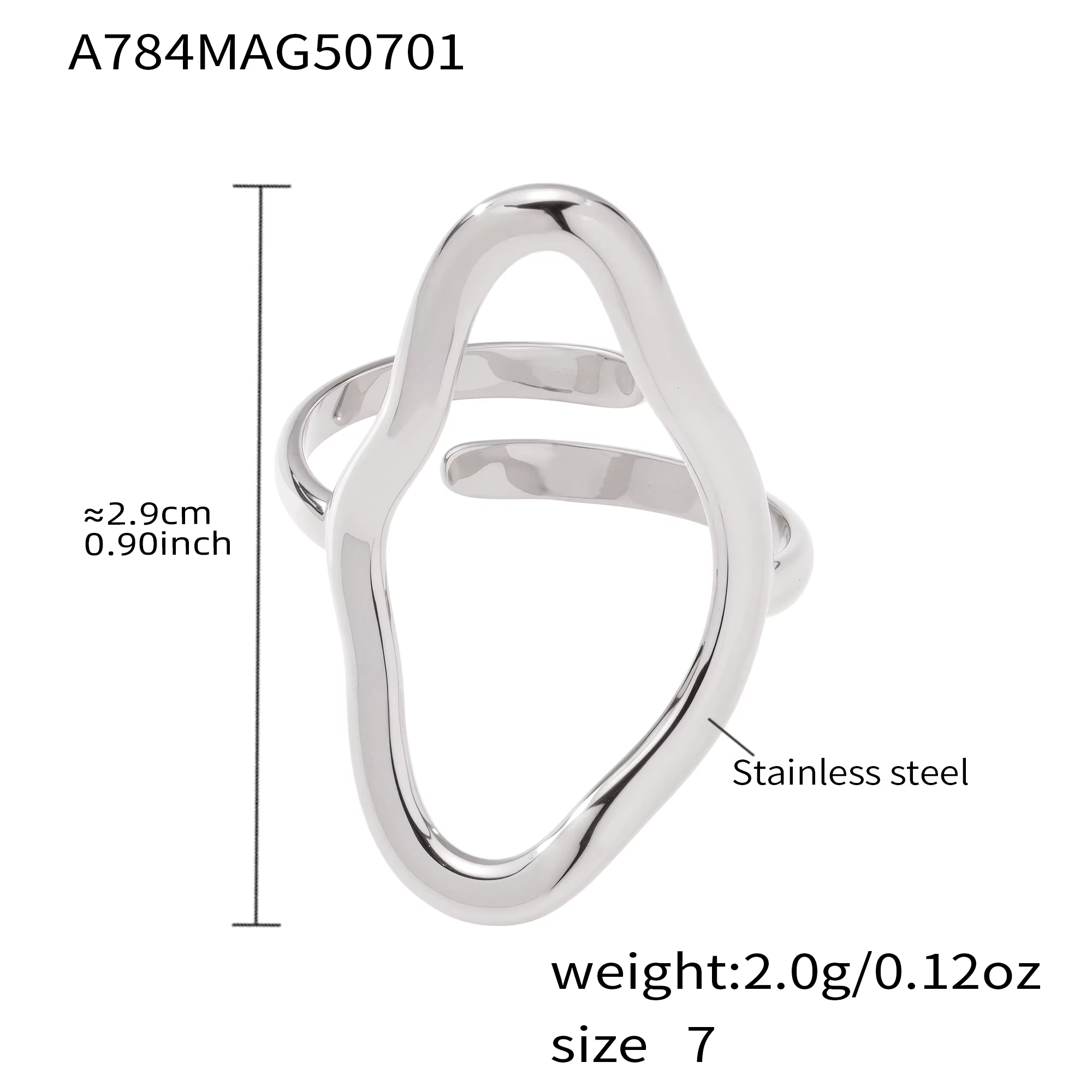 Bagues simples en acier inoxydable pour femmes, plaqué or 18 carats, étanche, ne ternit pas, minimal