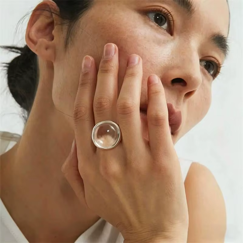 XIYANIKE – bagues réglables en cristal transparent élégantes pour femmes et filles, nouveaux bijoux 