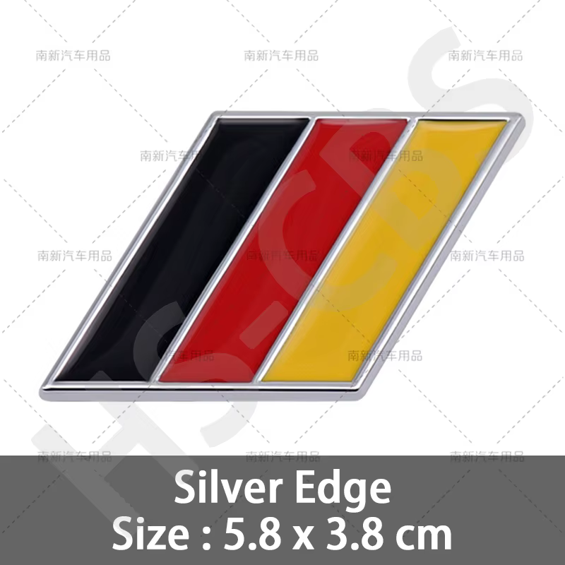 Autocollants adhésifs en métal, drapeau National italien allemand, France, emblème tricolore, Badge