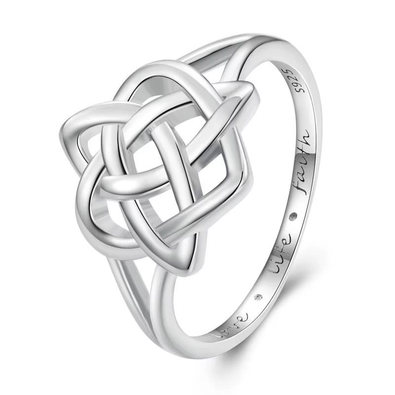WOSTU – bagues à nœud celtique en argent Sterling 925 pour femmes, bijoux de mariage, accessoires Pu