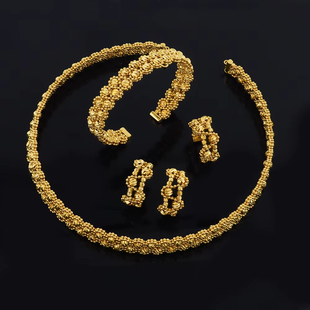 Collier, bracelet, bague, boucles d'oreilles, ensembles de bijoux pour femmes, cadeau de charme élég