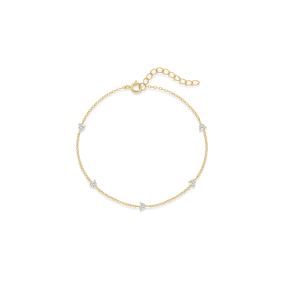 Aide 925 bracelet en argent fleur brillante Zircon chaîne Bracelet pour femme mode charme fête de ma