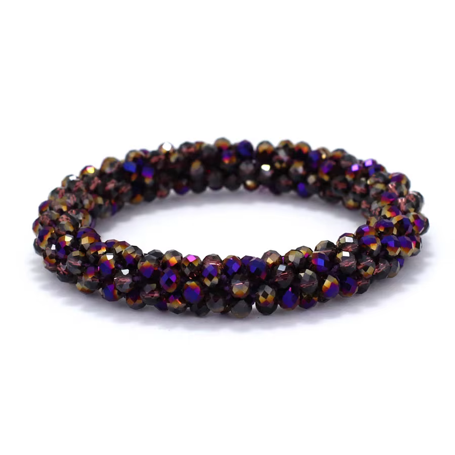 Bracelet de perles de verre de cristal pour femmes, Brazlets de perles faits à la main, Style ethniq