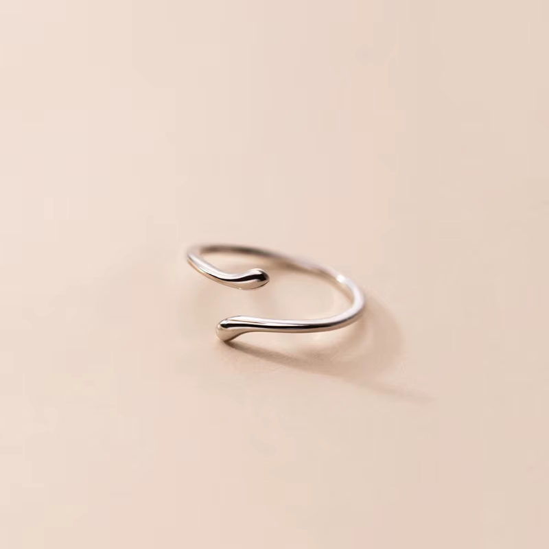 KAMIRA – bague ouverte brillante en argent Sterling 925, minimalisme Unique, pour femmes et filles, 