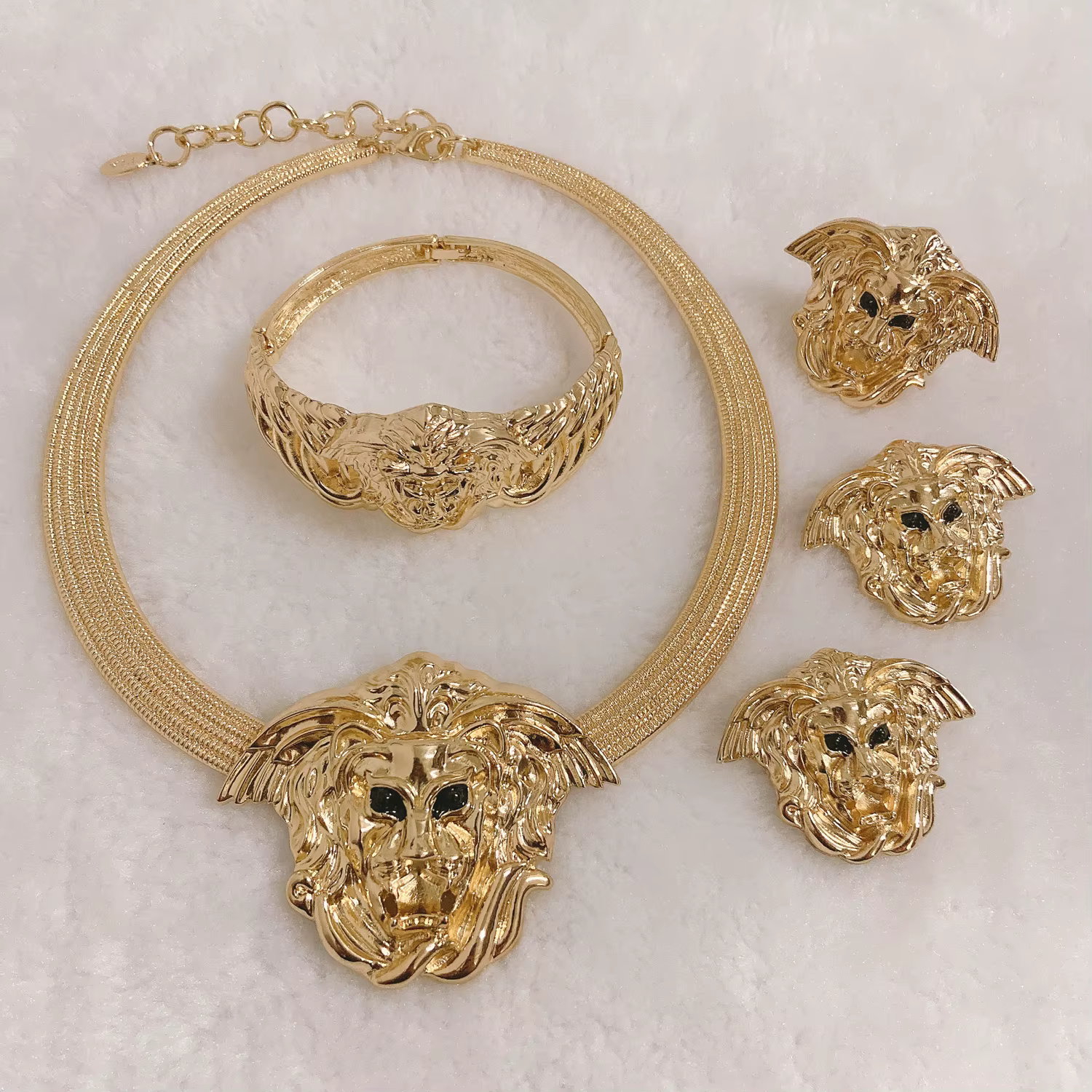 Ensemble de bijoux pendentif plaqué or pour femme, collier de discussion, bracelet de mode, bijoux o