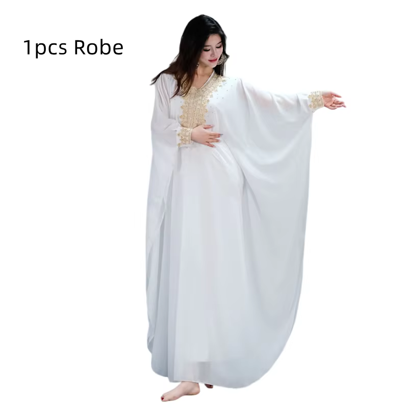 Robe brodée irak pour spectacle de danse du ventre, Costume de compétition Khaleegy Fusion danseuse,