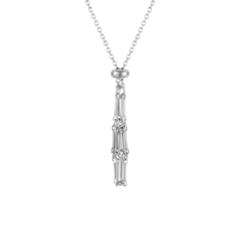 Porte-collier en cristal en acier inoxydable, collection de pierres précieuses, pendentif réglable, 
