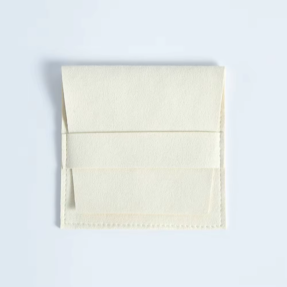 Pochettes à bijoux en microfibre exquises, 5 pièces avec bande, pour tous types de bijoux, pour coll
