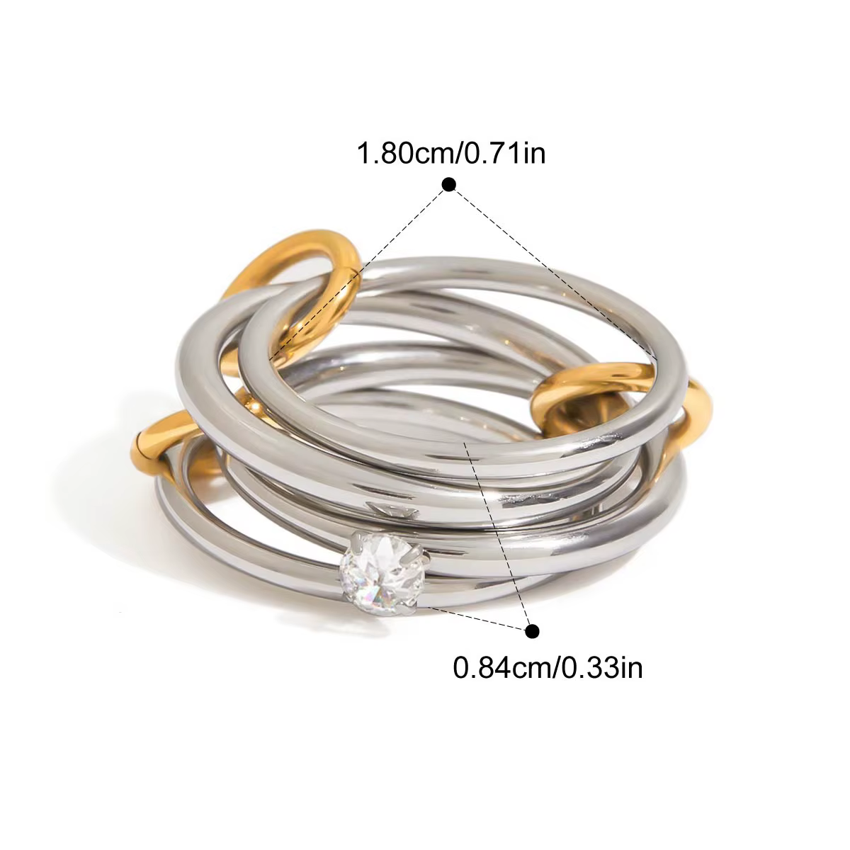 Yori – bague multi-doigt géométrique minimaliste en Zirconium pour femmes, mode quotidienne, bijoux 