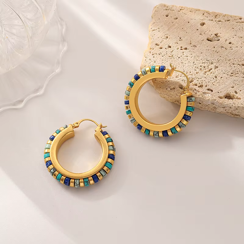 Boucles d'oreilles en pierres vertes pour femmes, bijoux rétro, Design de luxe, haute qualité, en la