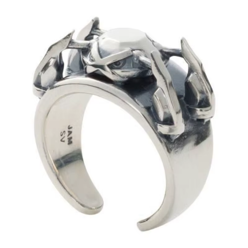 Coaplay – bague Pokémon pour femmes, bijoux Metagross, tendance, couleur argent, métal, accessoires 