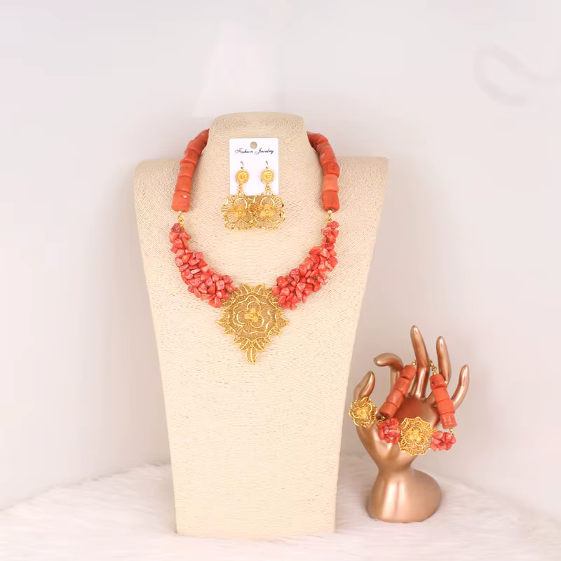 4ujewelry-Ensemble de bijoux pour femmes, nouveau design, lieu naturel, mariage africain, patients, 