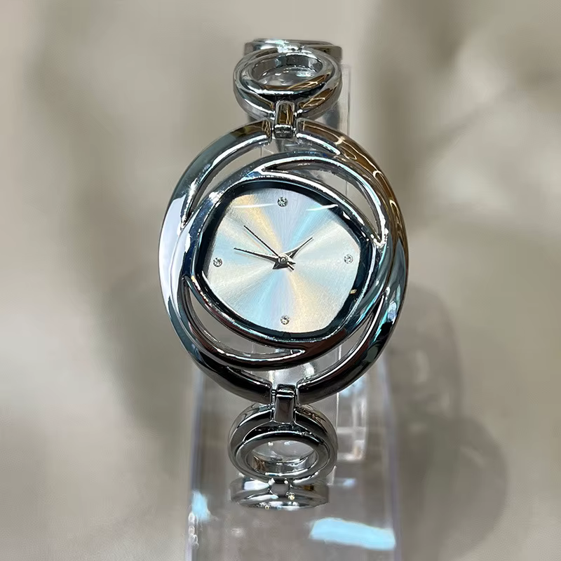 Montre-Bracelet en or classique de luxe pour femmes montres de mode Bracelet en alliage cadran rond 