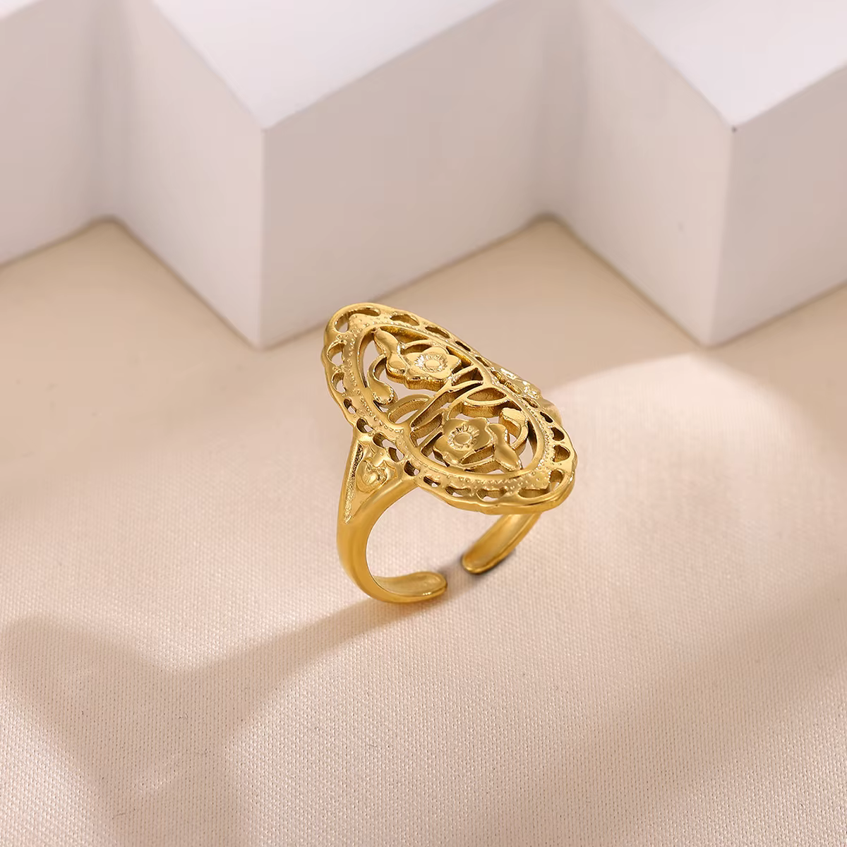 Bagues en zircone à géométrie unique pour femmes, couleur or luxueuse, brillantes, ouvertes, pour fê