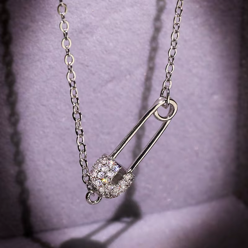 Collier avec pendentif en argent Sterling 925 pour femmes, or/or Rose, de luxe, Rock uni, Punk, bijo