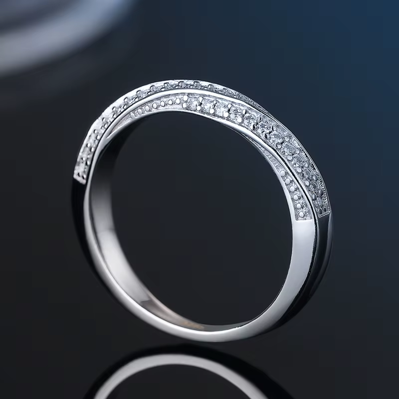 Bagues unisexes Moissanite et Zircon, bague en argent 100% véritable S925 pour hommes et femmes, lux