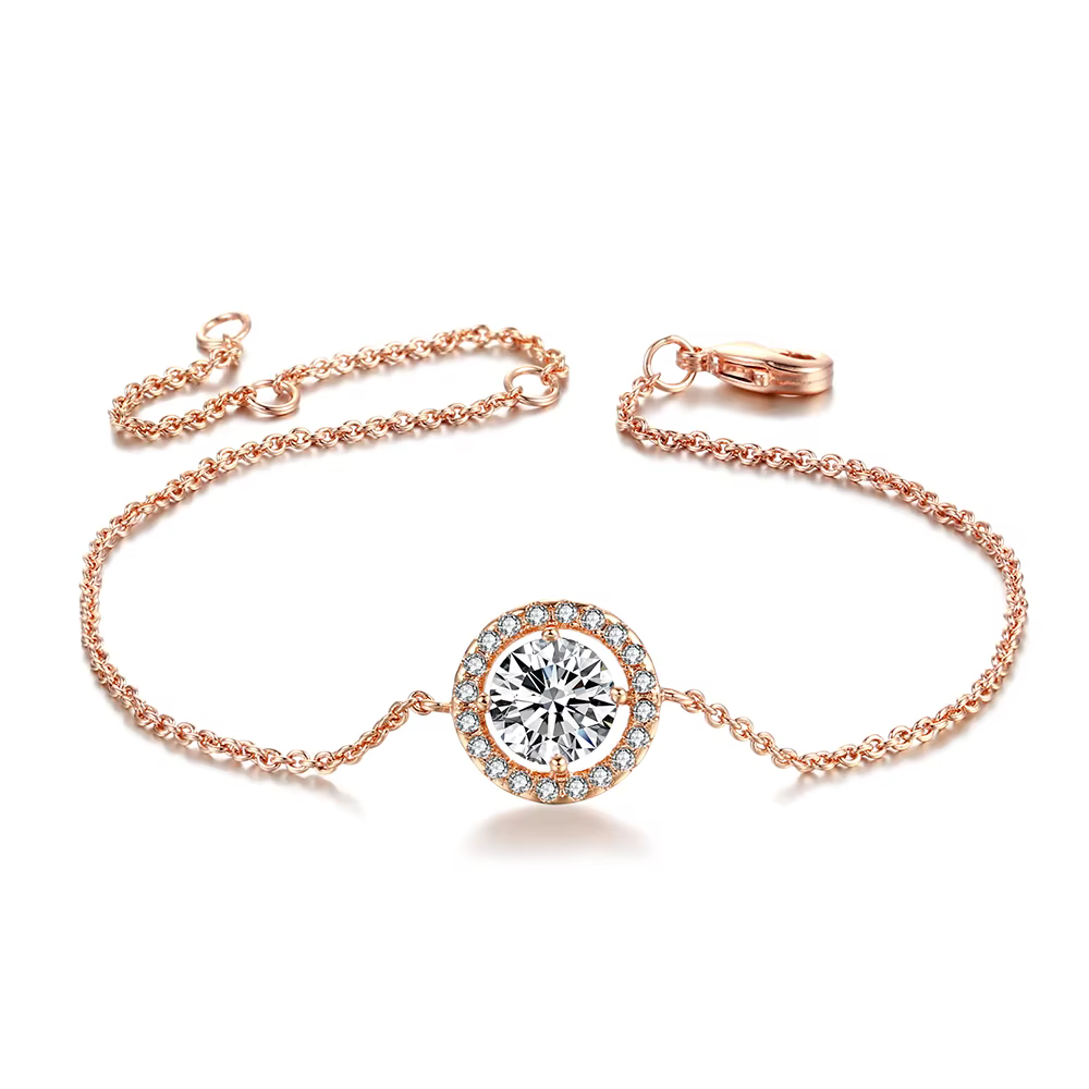 ZBathroom-Bracelet UYANG pour femme, coupe ronde, micro mosaïque, cubique, cone, contre-indiqué, or 
