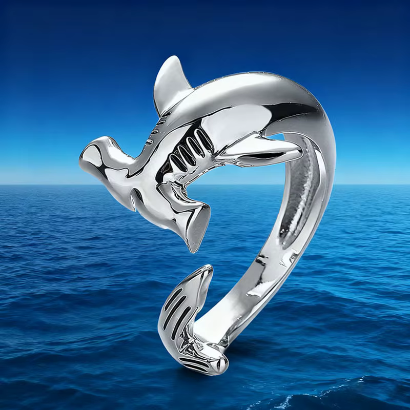 Bague requin marin Unique pour femmes, 4 Styles d'ouverture, couleur or argent, accessoires de bijou