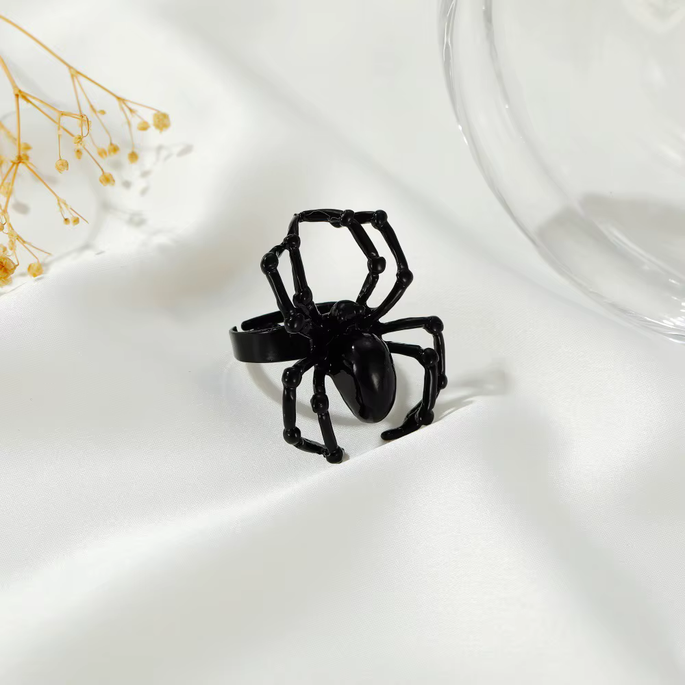 Vintage créatif cigale coccinelle ouverture anneaux pour hommes femmes Punk rétro couleur argent ins