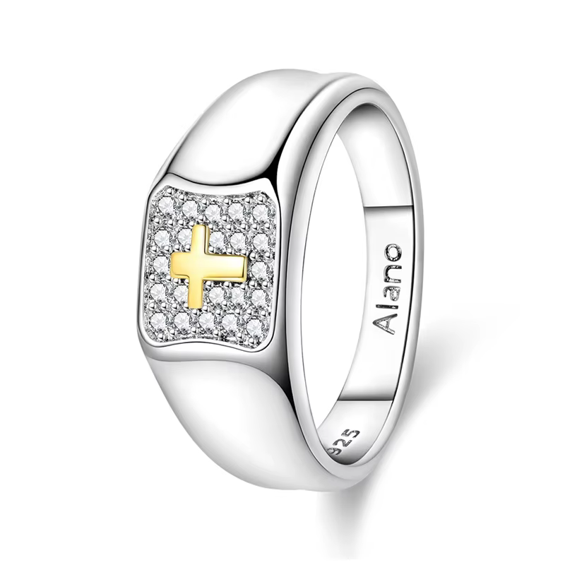 Nouvelle bague large en argent sterling 925 originale pour homme, idéale pour mariage, fête, bijou c