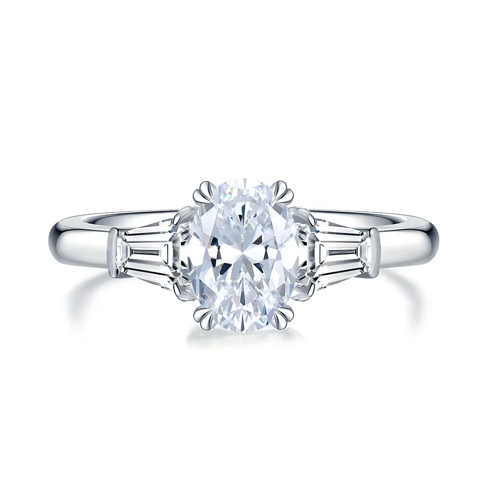 Bague ovale en argent sterling 925 avec diamant bleu marine à haute teneur en carbone, bijoux de lux