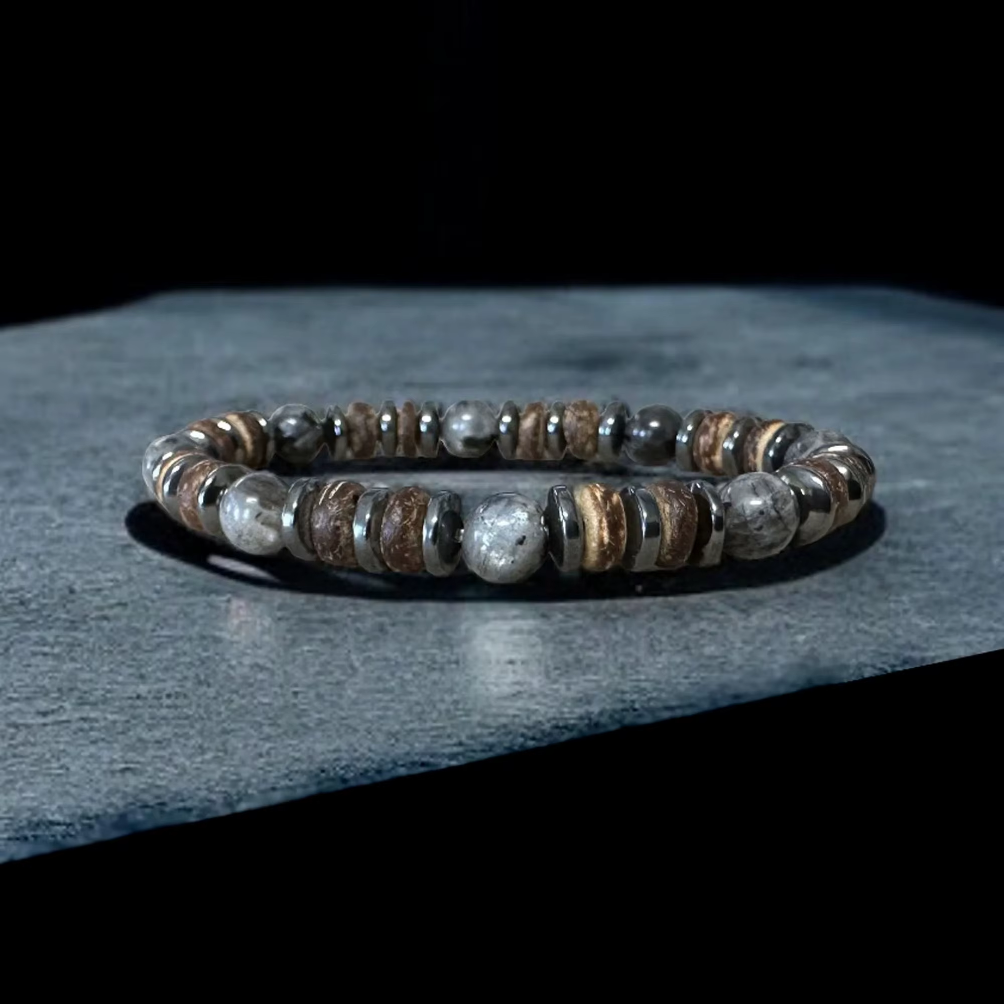 Labradorite 8mm Bracelet de perles pour hommes Protection qualité bijoux pour hommes bijoux de Surf 