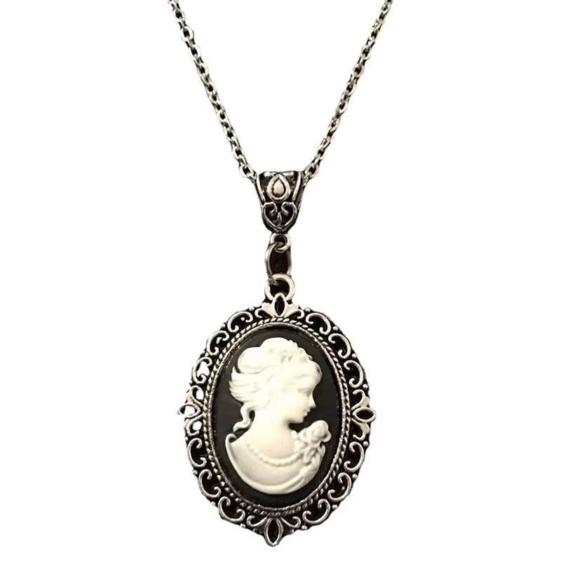 Collier de beauté gothique, bijoux Vintage victorien sculpté, ras du cou à breloques pour femmes et 