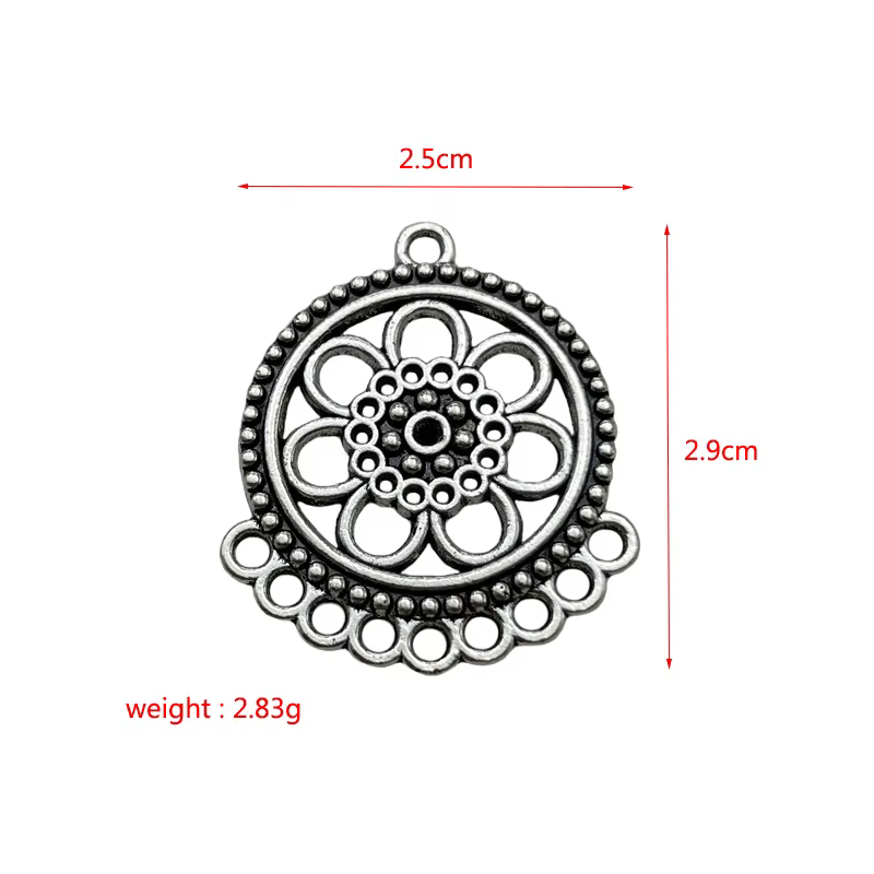Collier et boucles d'oreilles tibétain ajouré en alliage, argent et or, pendentif perlé, amulette, b