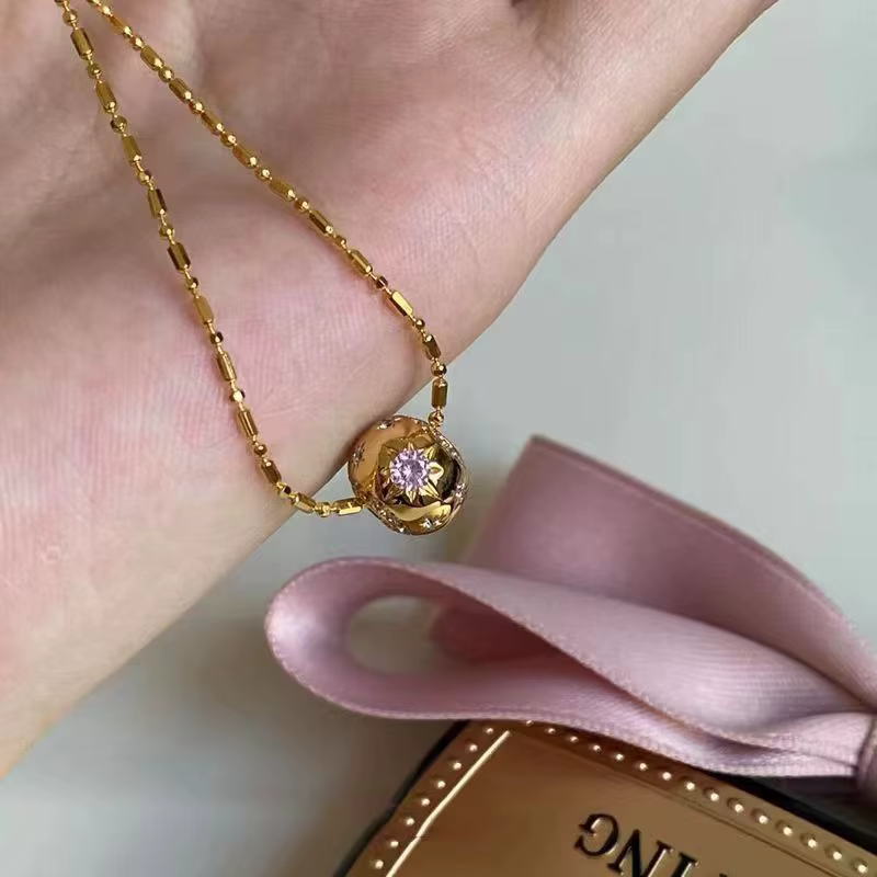 Inspiration perles rondes brillantes diamant violet asterisme collier étoilé pendentif rétro luxe mo